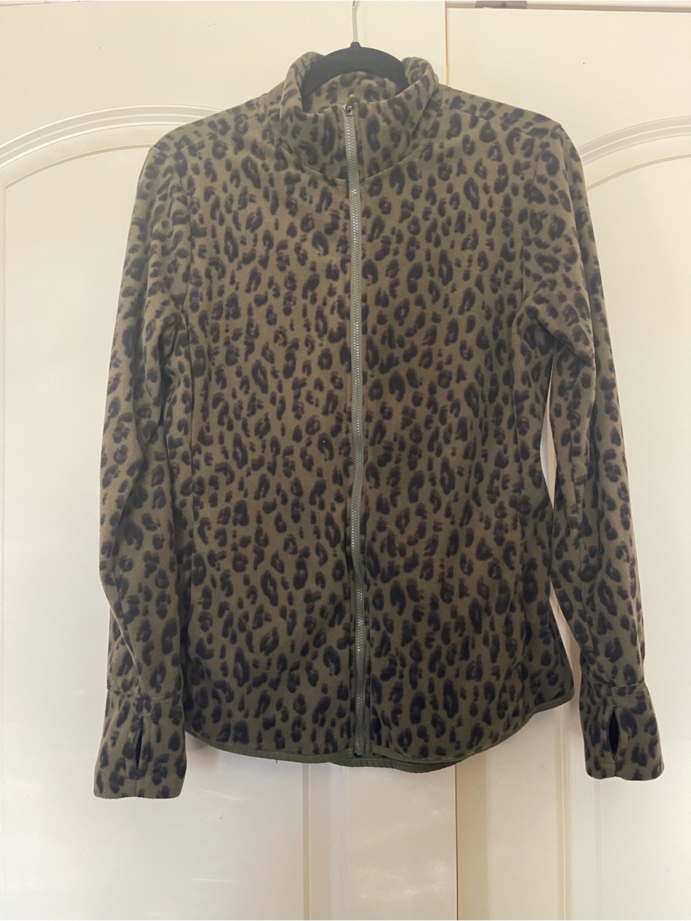 Old Navy fitted fleece zip up jacket with thumb hole cuffs